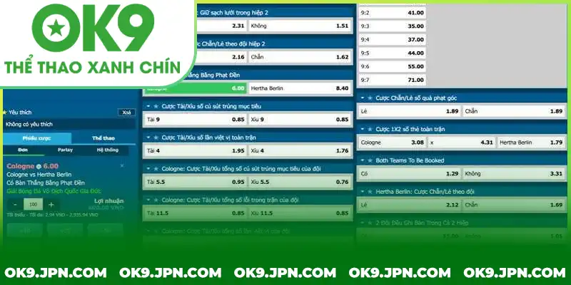 Kèo phạt đền phổ biến